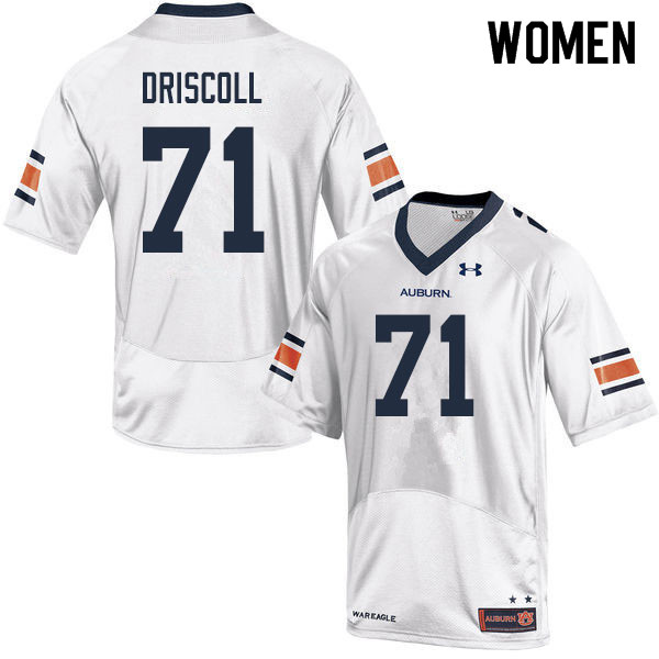 Women #71 Jack Driscoll Auburn Tigers College Football Jerseys Sale-White